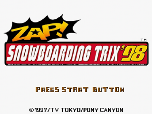 Zap Snowboarding Trix 98 title screen for Sega Saturn